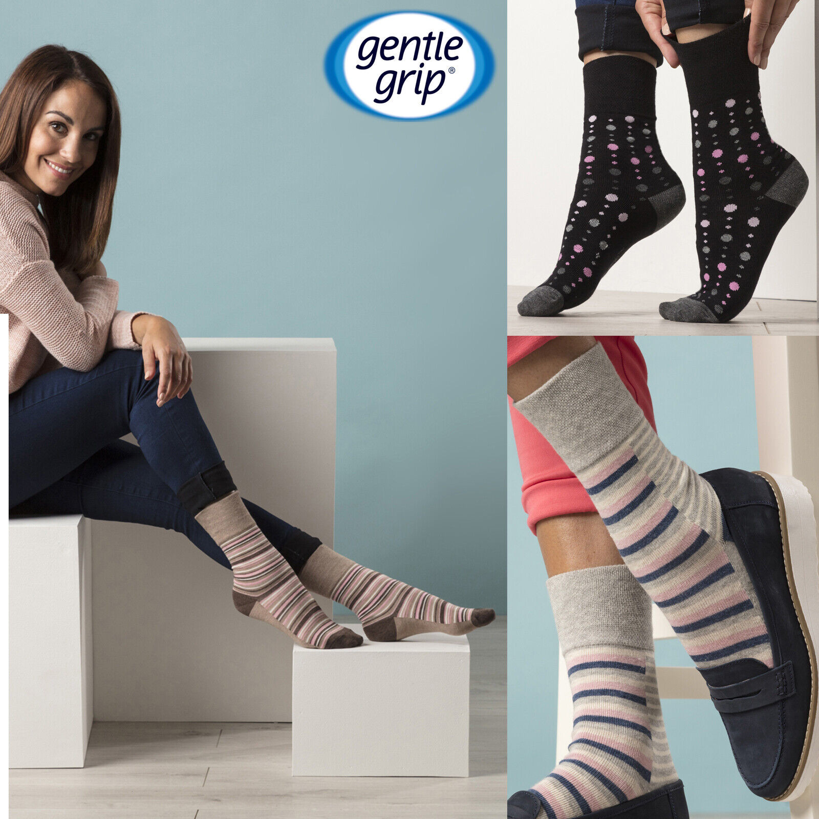 Eleganz & Freizeit Fashion E&F Damen-Socken Mädchen-Socken Bunte Streifen Ohne Gummi-Bund - Foto 4
