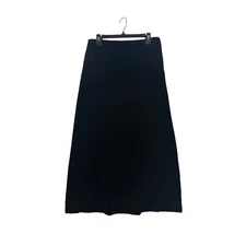 Finity Naturals Black Velvet Maxi Skirt Womens L Long Elegant Evening