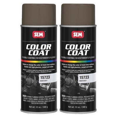 SEM Color Coat Monterey Vinyl Spray Auto Paint Aerosol 12 oz. 15723, 2 Pack