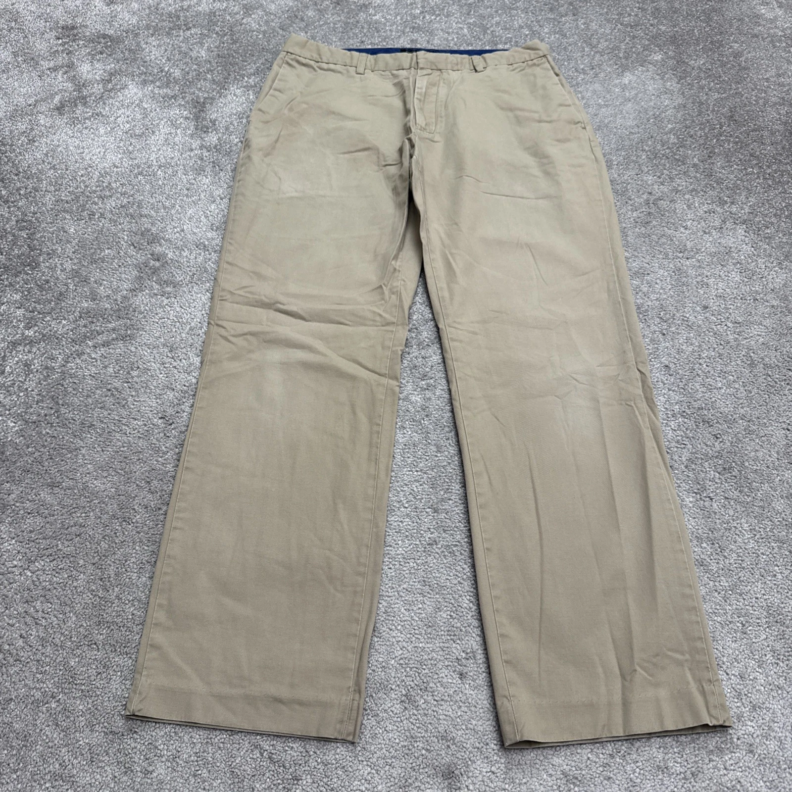Banana Republic Tailored Slim Fit Non Iron Chino Pants Mens 34x32 Khaki Brown