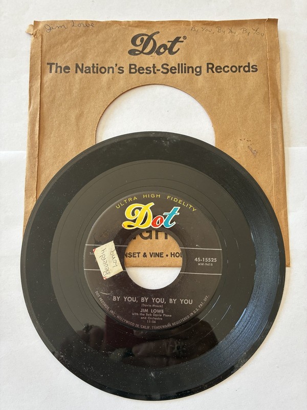Jim Lowe - I Feel The Beat / By You, By You, By You  1956 VG+