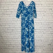 Lilly Pulitzer Gloria Maxi Dress Size S Ariel Blue Tide Pools