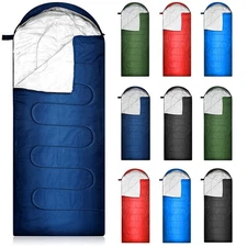 Tranqun 10 Pcs Sleeping Bags for Adults Cotton Liner Cold Warm Weather 4 Seas...