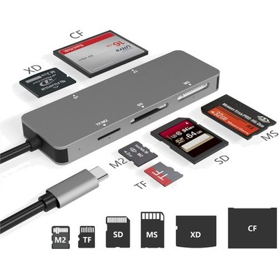 USB C Kartenleser - 5Gps Micro SD Adapter - All-in-One Speicherkarten Lesegerät