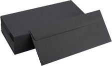 100 Pack 10 Business Envelopes 4-1/8 x 9-1/2 in Black Mailing for Office