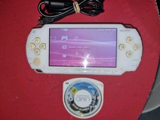 Sony PSP White Handheld Console 1001 with Game And USB Charge Cable