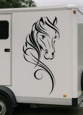 1 x Horse Head Vinyl Decal – Large Equestrian Horsebox & Trailer Sticker