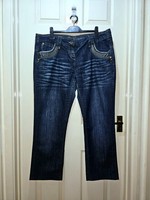 Yes Yes Women's Denim Navy Slim Boyfriend Jeans Size UK18 New with Imperfections