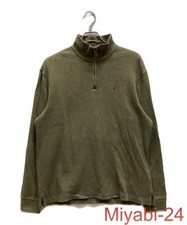 POLO Ralph Lauren Men's Olive Half Zip Knit Sweater L Cotton Casual Top