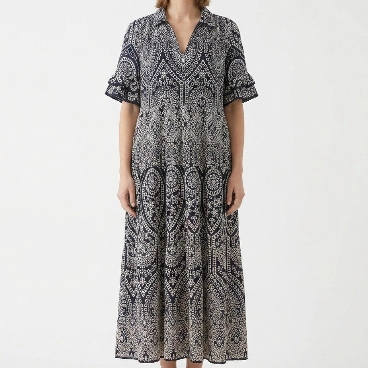 chicos dresses cocktail and party Chico's Maxi Party/Cocktail for Women for sale and double folded ruffles fall floral Wedding guest dresses Women'S Deep V Neck Size:20 USA