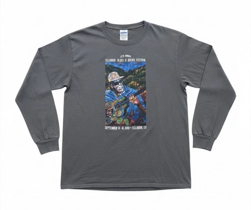 Telluride Blues and Brews Concert Festival Long Sleeve T Shi Vintage vintage concert t-shirt, vintage, size L, single stitch, B+ condition