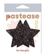 Nipple Pasties Pastease Glitter Star Black One Size Nipple Covers