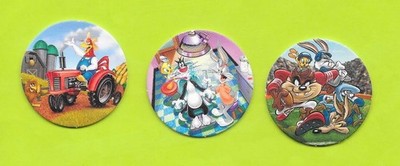 3er Set Pogs - Looney Tunes - McDonald's - Nr. 42, 44, 45 - 2019