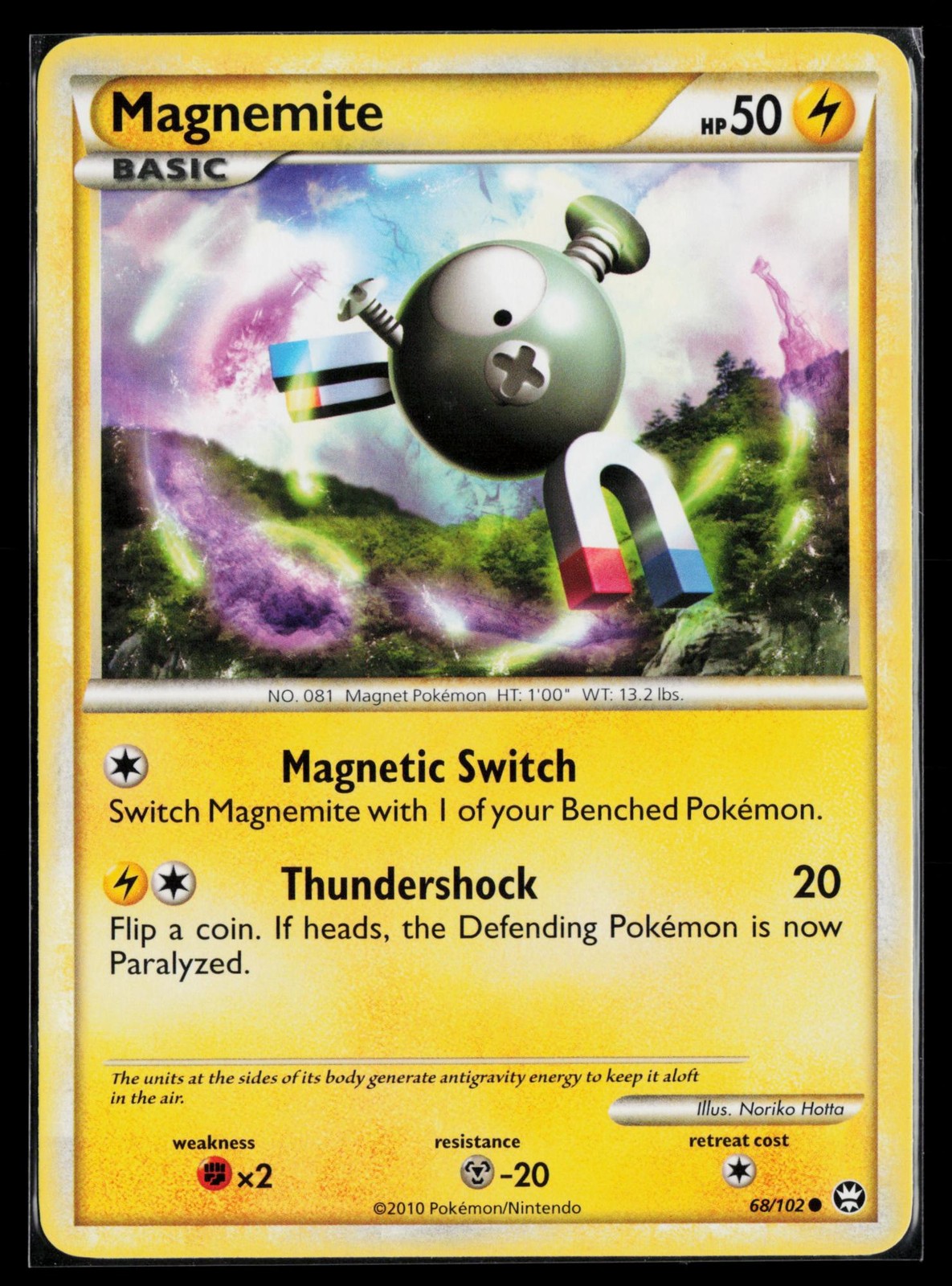 Magnemite 68/102 Common HGSS Triumphant Pokemon Near Mint