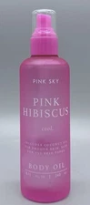 Pink Sky Pink Hibiscus Scented Body Oil ~Cool~ 8.11 fl oz / 240 mL New