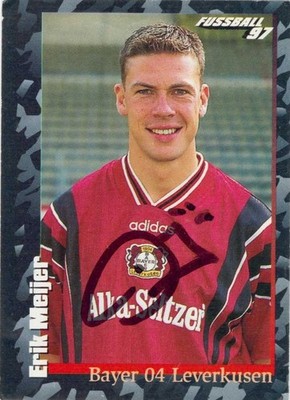 Erik Meijer, Bayer Leverkusen , auf Sammelbild, persönlich gesammelt !