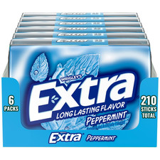 Gum Peppermint, Sugar Free Chewing Gum Bulk Pack, 6 Ct/35 Stick
