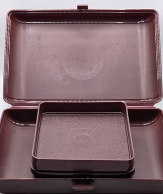 Vintage Tupperware Tuppercraft Brown Personal Valet Travel Case Organizer #1624