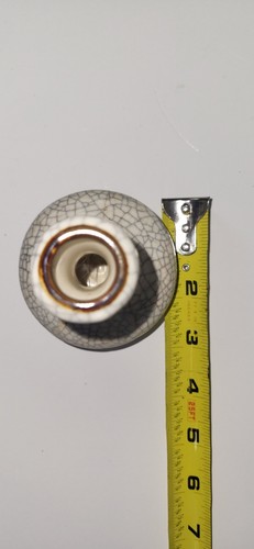 Vintage Chinese Porcelain Ge-Style Small Vase With Crackle Glaze 4 1/2 inches - Picture 11 of 11