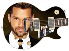 Ricky Martin Signed Autographed Custom Photo Graphics Guitar ACOA