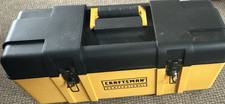 Craftsman Professional Yellow Black Plastic Tool Box Lockable Organizer Tray