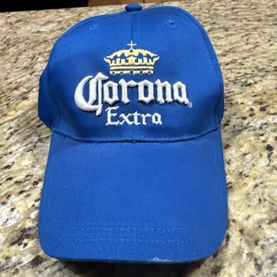 Corona Extra Crown Embroidered Logo Strapback Cap Trucker Baseball Hat Blue NWT