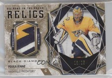 2019-20 Upper Deck Black Diamond in the Rough Relics Gold 13/25 Pekka Rinne 2d8