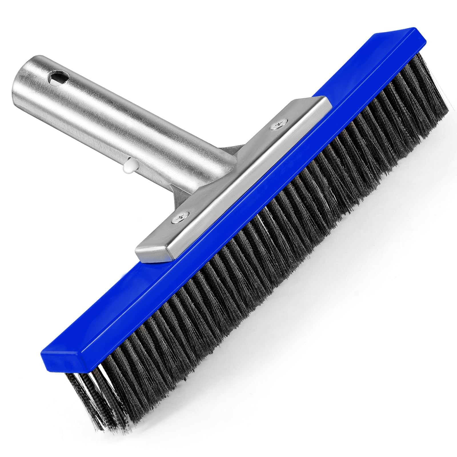 10-Inch Heavy Duty Pool Brush Head with Stainless Steel Bristles for Concrete Pools  