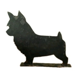 Norwich Metal Dog Silhouette stand, Handmade one of a kind