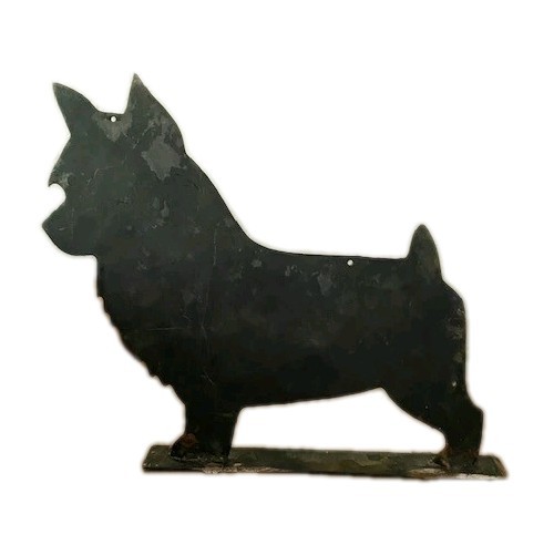 Norwich Metal Dog Silhouette stand, Handmade one of a kind