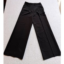 Worthington Black Wide Leg Trousers High Rise Pleated Dress Pants Womens Size 8