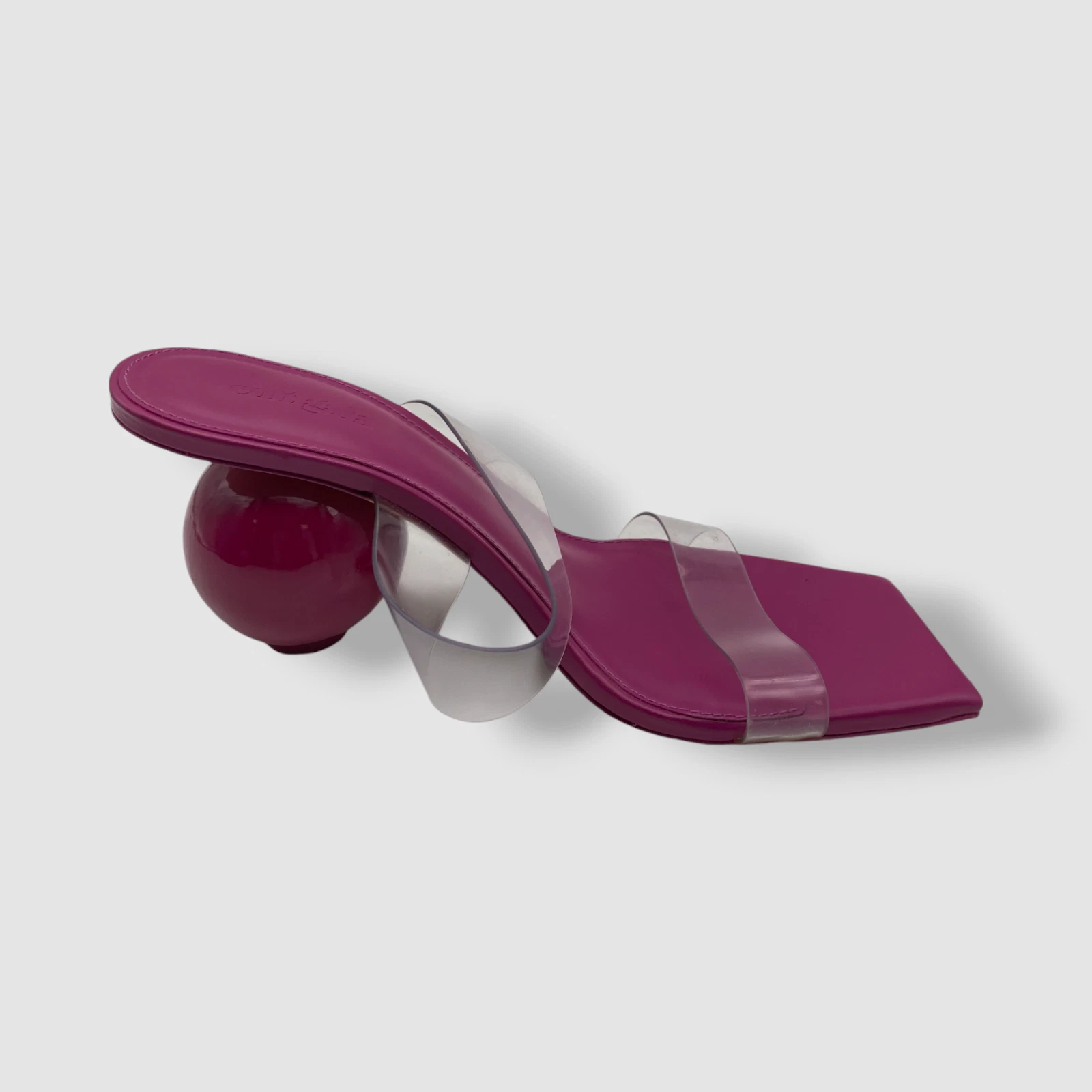 Cult Gaia Women's Purple Nu Round Heel Square Toe Slide Sandal Shoe Size 39