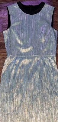 Jasmine Di Milo   Silk  Pleated Sleeveless Maxi Dress Sz 8 Zip Closure. RUNWAY!