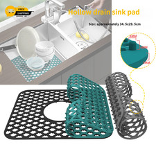 Silicone Sink Mat - Protectors for Kitchen Sink with Center Drain, Kitchen Grid