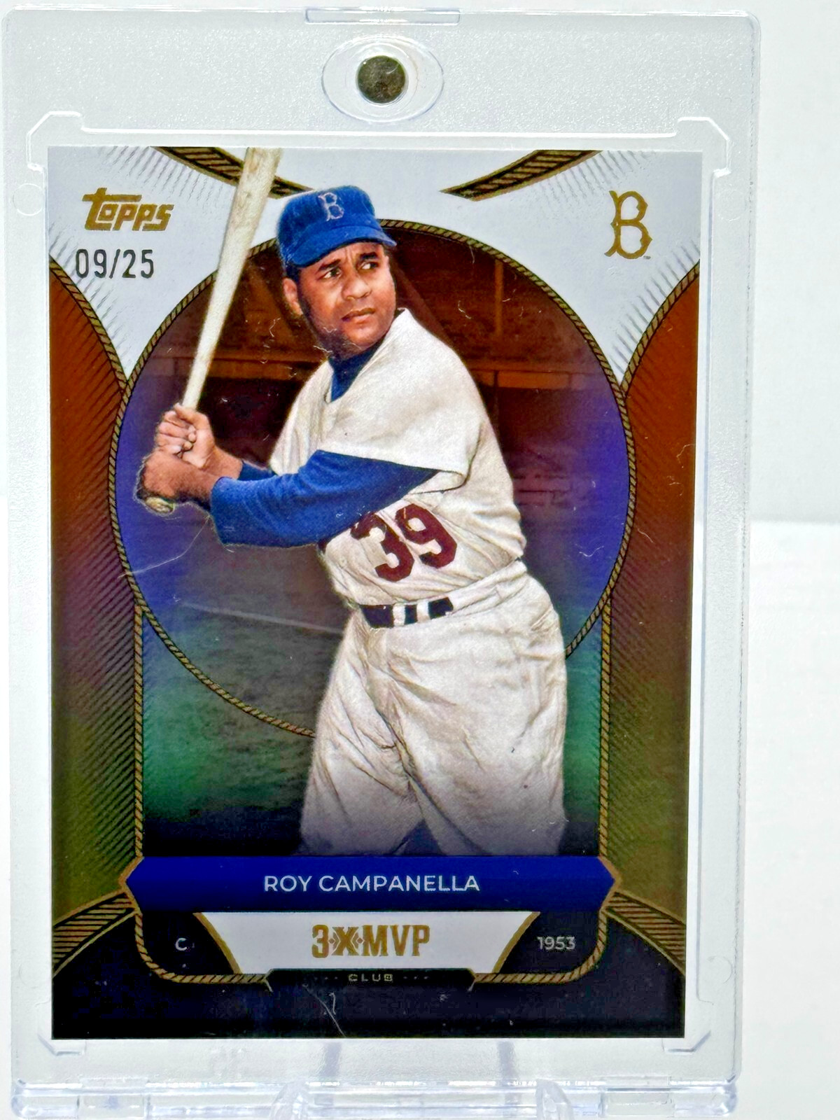 2025 Topps 3xMVP Roy Campanella #26 Orange Refractor /25