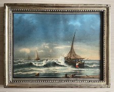 Orig.-Lithographie "Seelandschaft" Mitte 19. Jh. (Unikat)