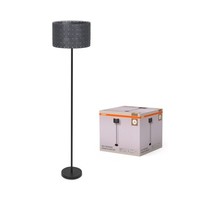 Stehleuchte Filz Metall Dunkelgrau Osram E27 Wohnzimmer H:156 Cm Stehlampe BüRo