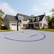 Reusable Basketball Court Stencil Kit for Concrete, Marking... 
