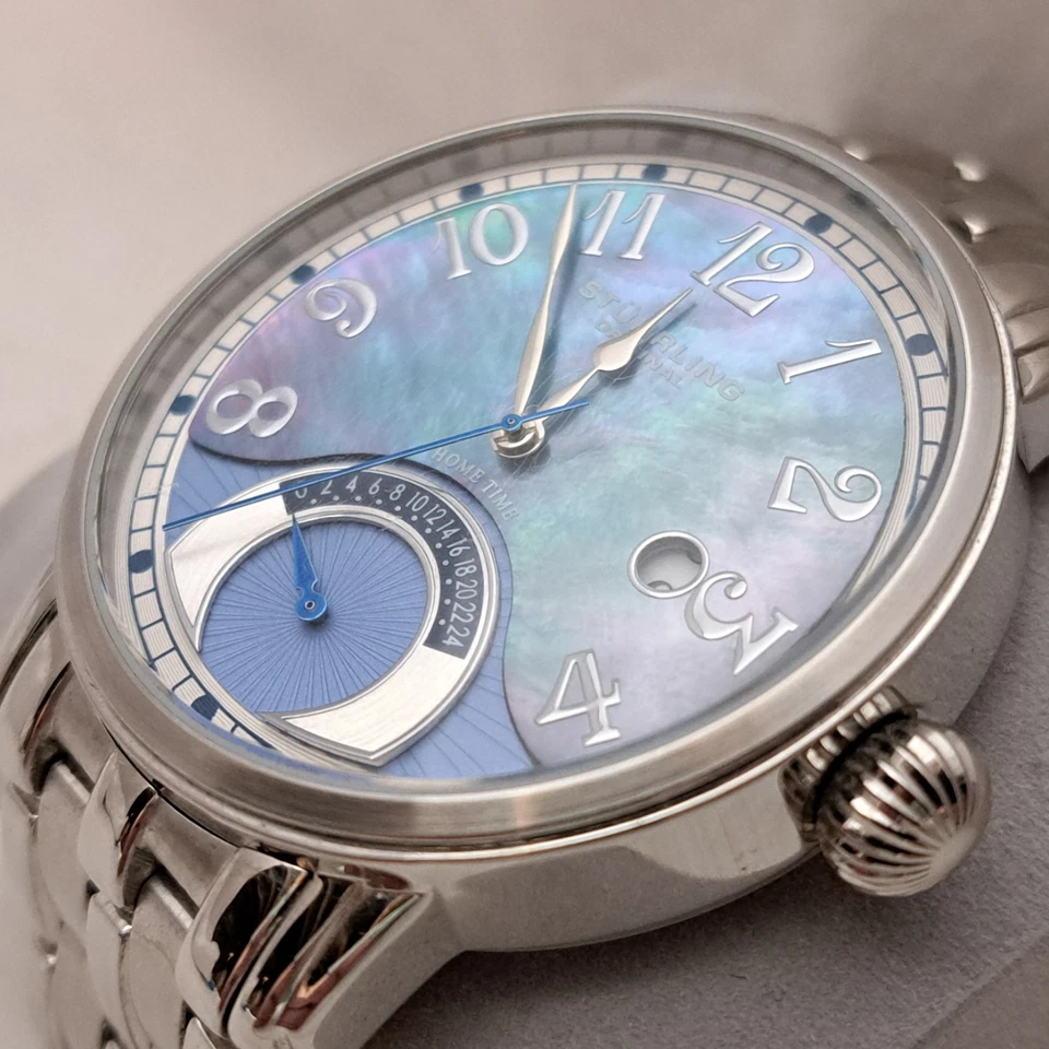 Reloj Pulsera Hombre Stuhrling Original Legacy 229 Clásico Cuarzo MOP 44mm Foto 4 de 4