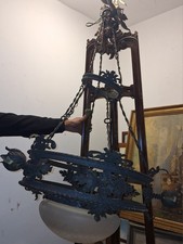 Lampadario Antico In Ferro Battuto