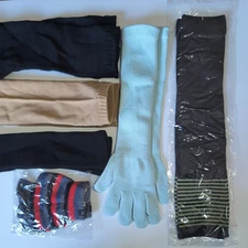 Arm and Hand Knit Warmers/Gloves 6 Pairs Assorted Lengths/Colors New