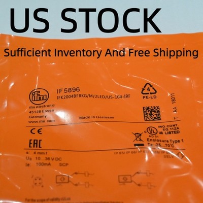 US Stock IFM Efector IF5896 Prox Sensor 100mA 10-36VDC NPN/PNP 1PC New Free Ship