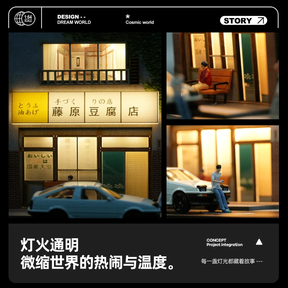 1:64 Japanese-style Fujiwara shop double-layer simulation 3-dimensional light - Image 3 of 4