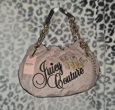 Juicy Couture Key To Juicy Four Poster Dumpling Shoulder Bag Pink Dusty Rose NWT