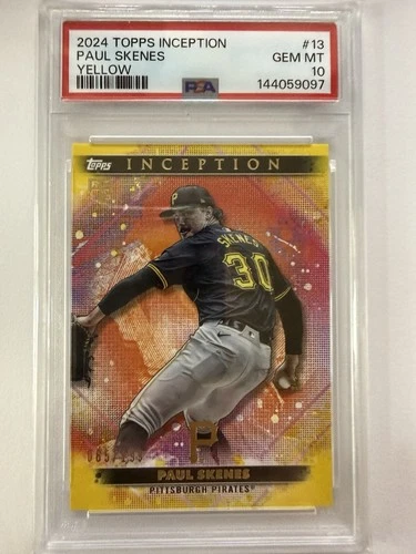 2024 Topps Inception - Paul Skenes #13 Inception Yellow /199 (RC) PSA 10