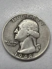 1948 WASHINGTON QUARTER GOOD DATE Actual Coin NICE Details Fine Addition