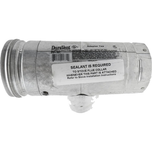 DuraVent Pellet Vent Pro 3" Diameter Adapter Tee w/Clean-Out Tee Cap: 3PVP-TAD1 - Picture 2 of 3