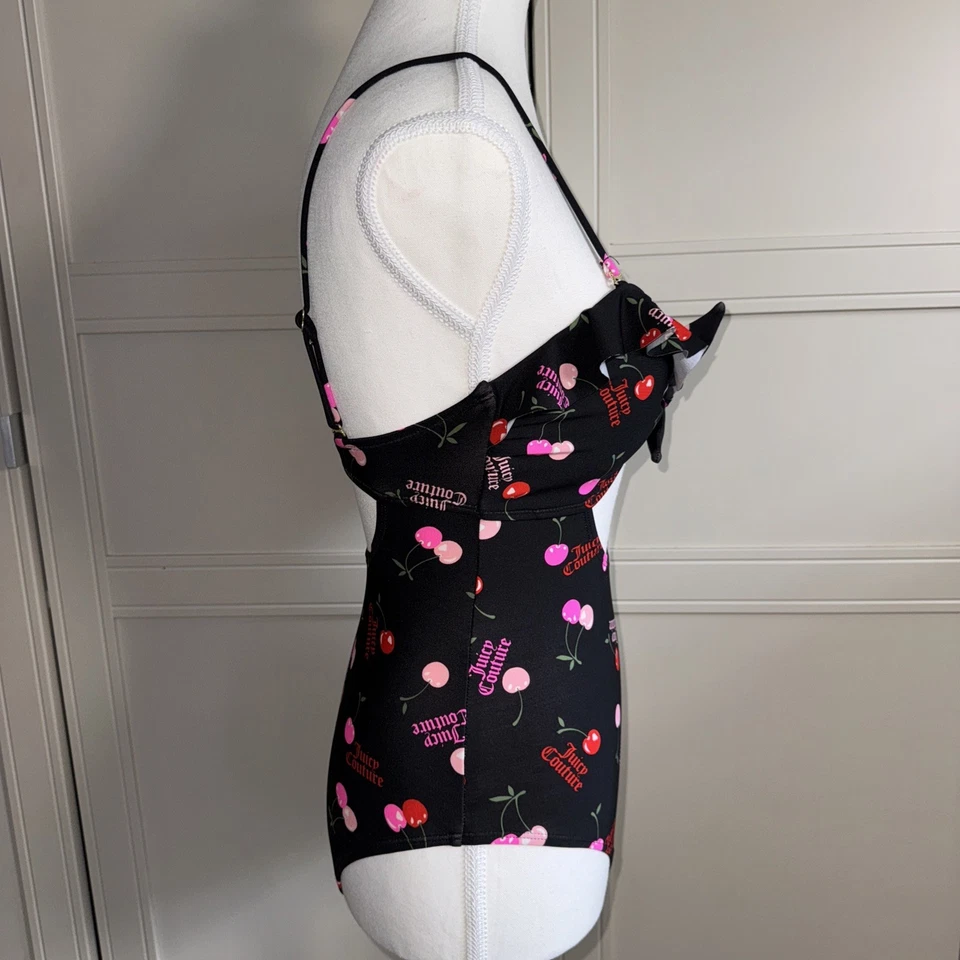 Traje de baño Juicy Couture con volantes cereza talla S sexy y lindo - nuevo con etiquetas - correas extraíbles  Foto 4 de 4