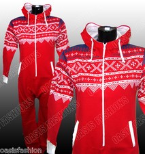 KIDS BOYS GIRLS AZTEC PLAIN HOODED 1ONESIE ALL IN ONE JUMPSUIT SIZES 2-16 YEARS