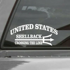UNITED STATES NAVY SHELLBACK CROSSING THE LINE Vinyl Decal Sticker Style 2